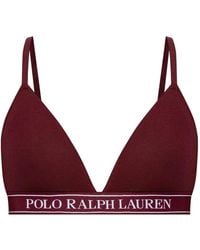 Polo Ralph Lauren - Logo-Underband Triangle Bralette - Lyst