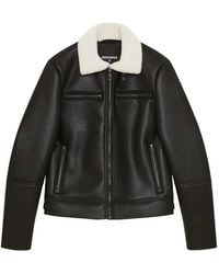 Patrizia Pepe - Shearling-Collar Jacket - Lyst