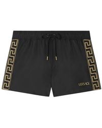 Versace - Greca Drawstring Swim Shorts - Lyst
