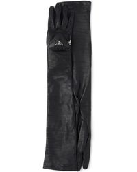 Prada Full-Finger Long Gloves in Gray | Lyst