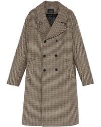Yves Salomon - Houndstooth-Pattern Double-Breasted Coat - Lyst
