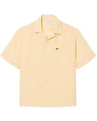 Lacoste - Overhemd Met Korte Mouwen En Zak - Lyst