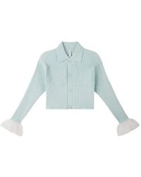 CFCL - Gerippter Cardigan mit Rüschen - Lyst