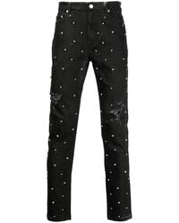 God's Masterful Children - Cassidy Crystal-Embllished Ripped Jeans - Lyst
