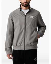 EA7 - Logo-Print Zip-Up Jacket - Lyst