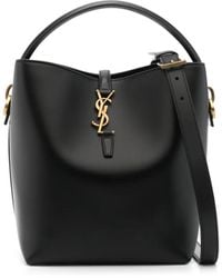 Saint Laurent - Bolso shopper Le 37 con placa del logo - Lyst