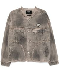 FIVE CM - Jeansjacke mit Logo-Patch - Lyst