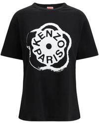 KENZO - Flower-Print T-Shirt - Lyst