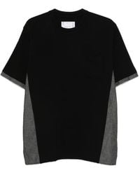 Sacai - Pocket Colour-Block T-Shirt - Lyst