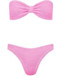 Hunza G - Jean Bandeau Textured Bikini - Lyst