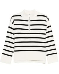 DKNY - Striped Half-Zip Jumper - Lyst