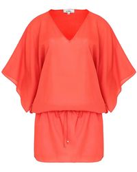 Amir Slama - V-Neck Mini Beach Dress - Lyst