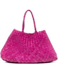Dragon Diffusion - Leather Woven Top-Handle Tote Bag - Lyst