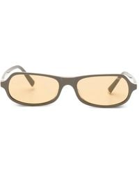 Miu Miu - Logo-Plaque Rectangle-Frame Sunglasses - Lyst