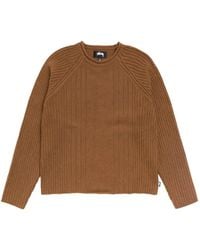 Stussy - Pullover Aus Rippstrick Mit Raglanärmeln - Lyst
