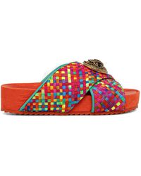 Kurt Geiger - Chelsea Eagle-Head Woven Sandals - Lyst