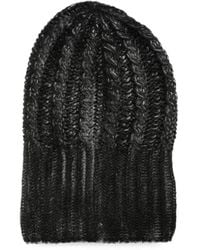 Avant Toi - Cable-Knit Ribbed Beanie Hat - Lyst
