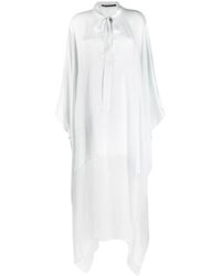Haider Ackermann Kaftan Met Gestrikte Voorkant - Blauw