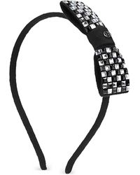 Maison Michel - Mackenzie Crystal-Embellishment Bow Headband - Lyst