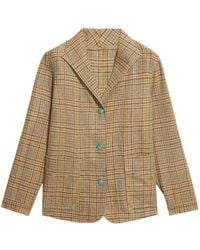 Fortela - Scotland Check Stone-Button Blazer - Lyst