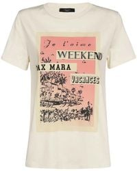 Weekend by Maxmara - Graphic-Print Cotton T-Shirt - Lyst