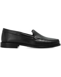 Aeyde - Block-Heel Leather Loafers - Lyst