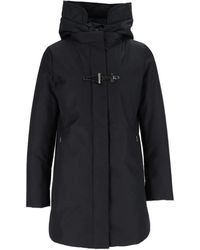 Fay - Abrigo Con Capucha Y Botón De Trenca - Lyst