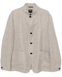 ZEGNA - Button-Up Linen Jacket - Lyst