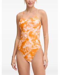 Nike - Tie-Dye Logo-Print Swimsuit - Lyst