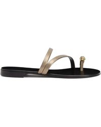 Giuseppe Zanotti - Febe Snake Metallic-Leather Sandals - Lyst