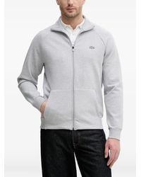 Lacoste - Logo-Patch Zip-Up Sweater - Lyst