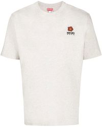 KENZO - T-shirt Met Geborduurde Bloemen - Lyst