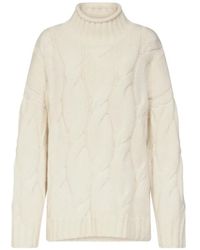 Loulou de Saison - Cable-Knit Stand-Collar Sweater - Lyst