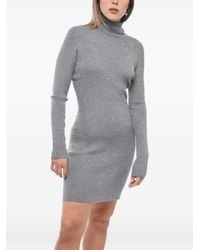 DSquared² - Ribbed-Knit Turtleneck Mini Dress - Lyst