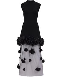 Aje. - Robe Mi-Longue À Fleurs Appliquées Fleura - Lyst