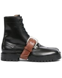 Maison Margiela - Tabi Split-Toe Leather Boots - Lyst