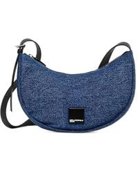 Karl Lagerfeld - Bolso messenger vaquero con diseño de media luna - Lyst