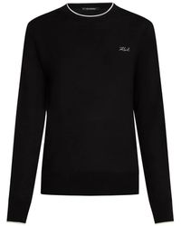 KARL LAGERFELD - Merino-Wool Sweater - Lyst