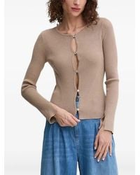 Guess - Sequin-Embellished Ribbed Cardigan - Lyst