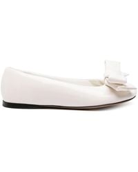Loewe - Puffy Bow-detail Ballerina Shoes - Lyst