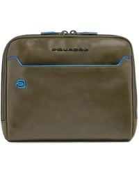 Piquadro - Logo-Plaque Crossbody Bag - Lyst