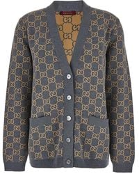 Gucci - Geknöpfter Cardigan aus GG-Jacquard - Lyst