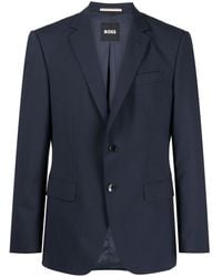 BOSS - Notched-Lapels Single-Breasted Blazer - Lyst