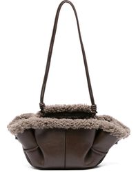 Hereu - Shearling-Tote Bag Aus Leder - Lyst