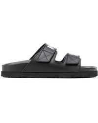 Palm Angels - Touch Strap Logo Print Slides - Lyst
