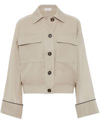 Brunello Cucinelli - Oversized Shirt Jacket - Lyst