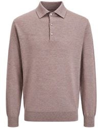Paul & Shark - Long-Sleeve Wool Polo Shirt - Lyst