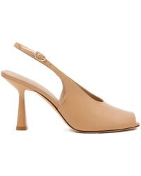 Stuart Weitzman - Slingback Peep-Toe Heeled Pumps - Lyst