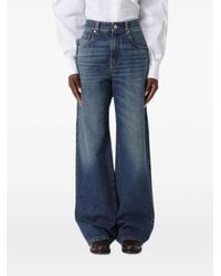 Brunello Cucinelli - High-Waisted Wide-Leg Jeans - Lyst
