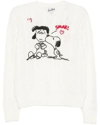 MC2 Saint Barth - X Peanuts New Queen Cable-Knit Snoopy-Motif Sweater - Lyst